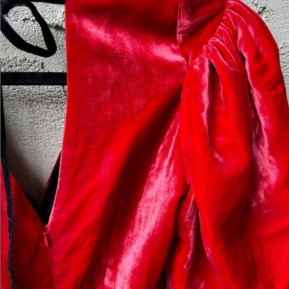 NWT MARIANNA SENCHINA Embellished Viscose & Silk Mini Dress In Red I Siz… - Picture 5 of 8